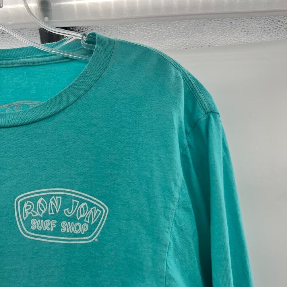 Ron Jon Surf Shop Women's Long Sleeve Tee Turquoise/White Size Medium - Picture 3 of 8